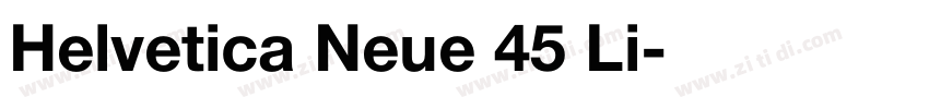 Helvetica Neue 45 Li字体转换